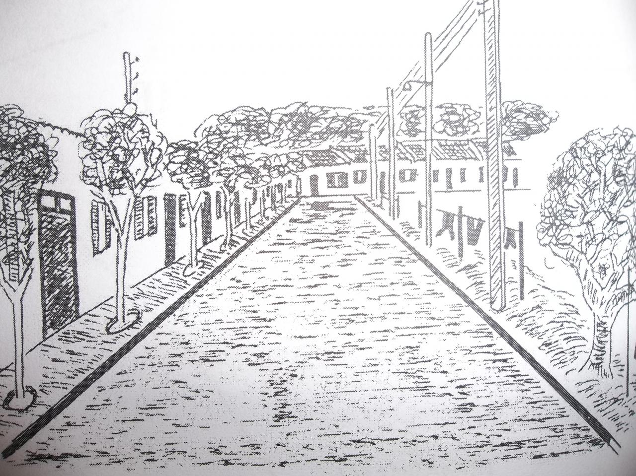 La rue Bugeaud vers1951 (dessin)