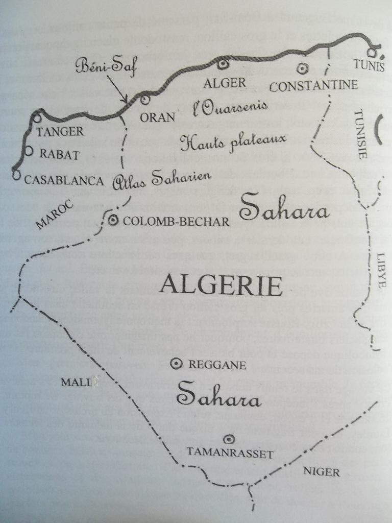 Carte de l'Algérie extraite de l'ouvrage